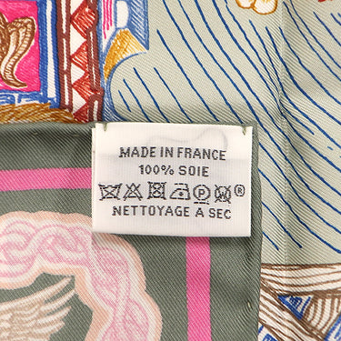 エルメス HERMES カレ90 CARRE ヴェールアマンド×ローズ シルク スカーフ 【SUPER SILK QUEST/スーパー シルク クエスト】