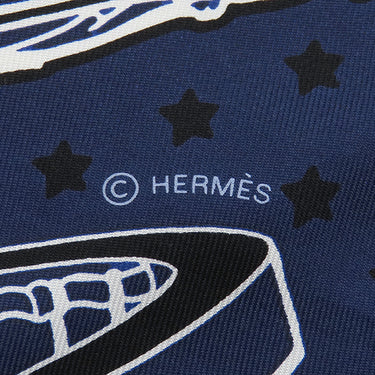 エルメス HERMES カレ55 CARRE ネイビー シルク スカーフ 【Grand Carrosse pour vn Ambassadeur/大使の偉大な運送】