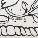 エルメス HERMES カレ55 CARRE ホワイト×ブラック シルク スカーフ 新品 未使用【ANIMAUX BANDANA/アニマル バンダナ】