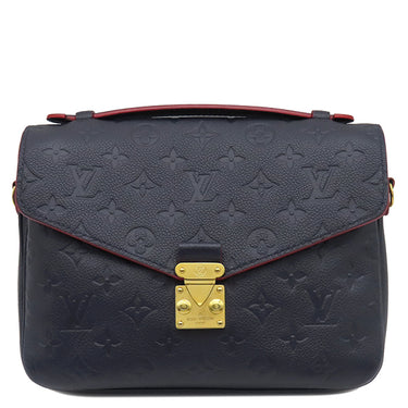 ルイヴィトン LOUIS VUITTON ポシェット メティス MM M44071 マリーヌルージュ モノグラムアンプラント 2WAYバッグ ゴールド金具 紺 赤 ハンドバッグ ショルダーバッグ