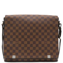 ルイヴィトン LOUIS VUITTON ディストリクト MM NM N41032 ダミエエベヌ ダミエキャンバス ショルダーバッグ ゴールド金具 茶 肩掛け