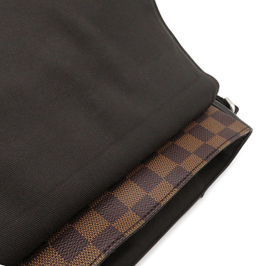 ルイヴィトン LOUIS VUITTON ディストリクト MM NM N41032 ダミエエベヌ ダミエキャンバス ショルダーバッグ ゴールド金具 茶 肩掛け