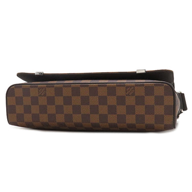 ルイヴィトン LOUIS VUITTON ディストリクト MM NM N41032 ダミエエベヌ ダミエキャンバス ショルダーバッグ ゴールド金具 茶 肩掛け
