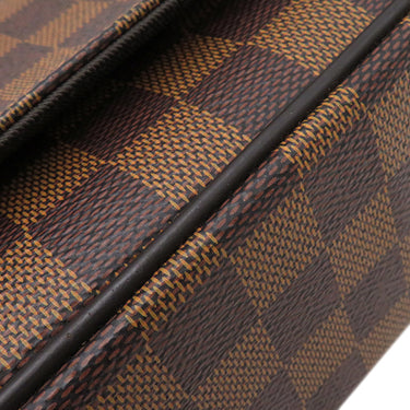 ルイヴィトン LOUIS VUITTON ディストリクト MM NM N41032 ダミエエベヌ ダミエキャンバス ショルダーバッグ ゴールド金具 茶 肩掛け