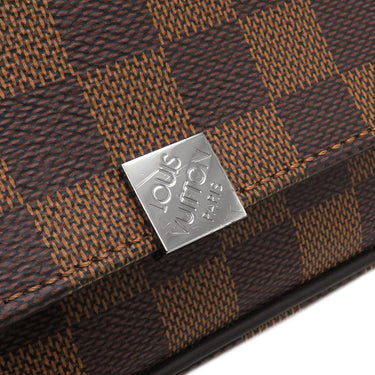 ルイヴィトン LOUIS VUITTON ディストリクト MM NM N41032 ダミエエベヌ ダミエキャンバス ショルダーバッグ ゴールド金具 茶 肩掛け