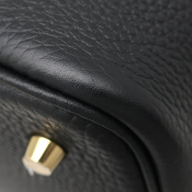 エルメス HERMES ピコタンロックMM ブラック トリヨンクレマンス ハンドバッグ ゴールド金具 黒