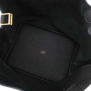 エルメス HERMES ピコタンロックMM ブラック トリヨンクレマンス ハンドバッグ ゴールド金具 黒