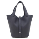 エルメス HERMES ピコタンロックPM ブルーニュイ トリヨンクレマンス ハンドバッグ シルバー金具 新品 未使用 ネイビー