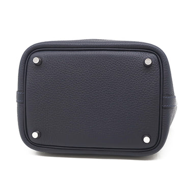 エルメス HERMES ピコタンロックPM ブルーニュイ トリヨンクレマンス ハンドバッグ シルバー金具 新品 未使用 ネイビー