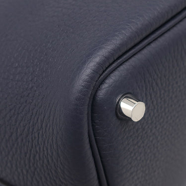 エルメス HERMES ピコタンロックPM ブルーニュイ トリヨンクレマンス ハンドバッグ シルバー金具 新品 未使用 ネイビー