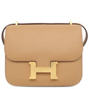 エルメス HERMES コンスタンス ミニ 3 ミロワール ビスキュイ ヴォーエプソン ショルダーバッグ ゴールド金具 新品 未使用 茶