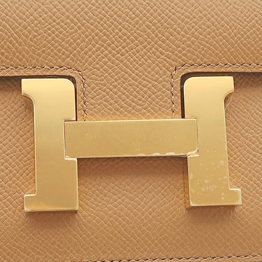 エルメス HERMES コンスタンス ミニ 3 ミロワール ビスキュイ ヴォーエプソン ショルダーバッグ ゴールド金具 新品 未使用 茶