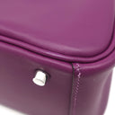 エルメス HERMES リンディ ミニ 20 アネモネ ヴォースイフト ショルダーバッグ シルバー金具 紫 リカラー有