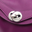 エルメス HERMES リンディ ミニ 20 アネモネ ヴォースイフト ショルダーバッグ シルバー金具 紫 リカラー有