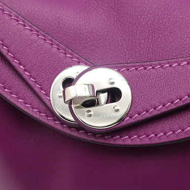 エルメス HERMES リンディ ミニ 20 アネモネ ヴォースイフト ショルダーバッグ シルバー金具 紫 リカラー有