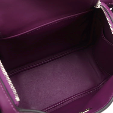 エルメス HERMES リンディ ミニ 20 アネモネ ヴォースイフト ショルダーバッグ シルバー金具 紫 リカラー有