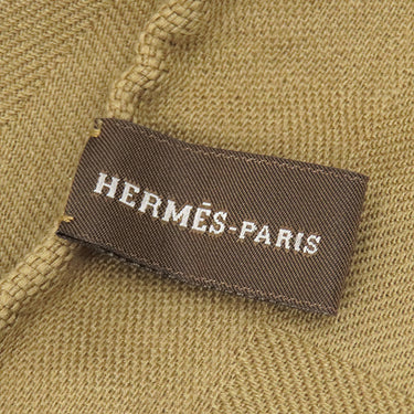 エルメス HERMES ジャガード ベージュ カシミヤ シルク ストール ショール カシシル ソルド品
