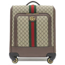 グッチ GUCCI サヴォイ キャビン トロリーバッグ スモール 693646 ベージュ×ブラウン GGスプリームキャンバス レザー キャリーバッグ ゴールド金具 スーツケース 4輪