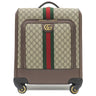 グッチ GUCCI サヴォイ キャビン トロリーバッグ スモール 693646 ベージュ×ブラウン GGスプリームキャンバス レザー キャリーバッグ ゴールド金具 スーツケース 4輪