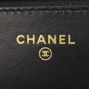 シャネル CHANEL マトラッセ チェーンウォレット ブラック ラムスキン チェーンウォレット ゴールド金具 黒 チェーンショルダー