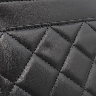 シャネル CHANEL マトラッセ チェーンウォレット ブラック ラムスキン チェーンウォレット ゴールド金具 黒 チェーンショルダー