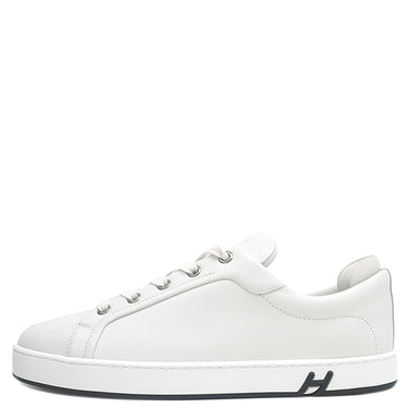 エルメス HERMES キッド H251075Z 90380 白 カーフ シェーブルヴェロア #38 スニーカー 新品 未使用 白 黒