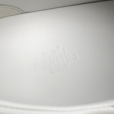 エルメス HERMES キッド H251075Z 90380 白 カーフ シェーブルヴェロア #38 スニーカー 新品 未使用 白 黒