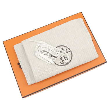 エルメス HERMES キッド H251075Z 90380 白 カーフ シェーブルヴェロア #38 スニーカー 新品 未使用 白 黒