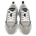 エルメス HERMES バウンシング H252010Z 02340 黒 キャンバス ゴートスキン #37.5 スニーカー 白 黒 フリンジ