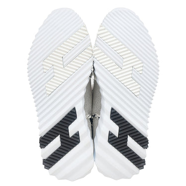 エルメス HERMES バウンシング H252010Z 02340 黒 キャンバス ゴートスキン #37.5 スニーカー 白 黒 フリンジ