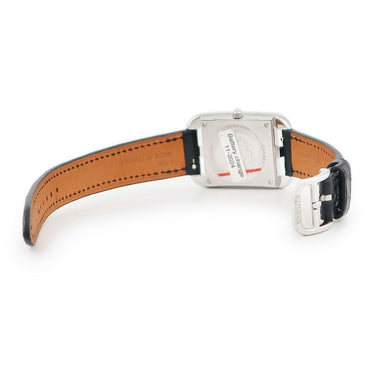腕時計 エルメス HERMES ケープコッド PM 31mm CC1.331 クオーツ レディース 新品同様品 純正ダイヤ ホワイト スクエア