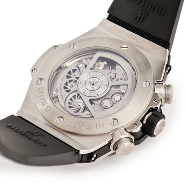 腕時計 ウブロ HUBLOT ビッグバン ウニコ チタニウム 411.NM.1170.NM 自動巻き メンズ デイト クロノグラフ スモールセコンド