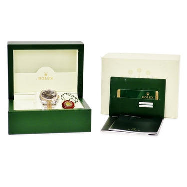 腕時計 ロレックス ROLEX デイトジャスト 36 116233 D番 自動巻き メンズ D番 K18YG×SS コンビ 彫りコンピューター ブラック