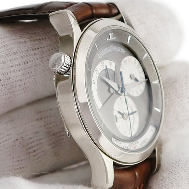 腕時計 ジャガールクルト JAEGER LECOULTRE マスター コントロール ジオグラフィーク 142.3.92 自動巻き メンズ K18WG 無垢 GMT デイ&ナイト