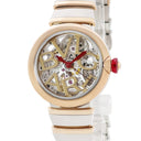 腕時計 ブルガリ BVLGARI ルチェア スケルトン LUP33SG 102878 自動巻き レディース K18PG無垢×SS コンビ ダイヤ サファイア
