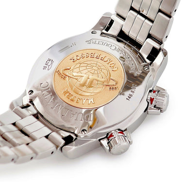 腕時計 ジャガールクルト JAEGER LECOULTRE マスターコンプレッサー デュアルマティーク Q1738470 146.8.02 自動巻き メンズ ブラック デイト