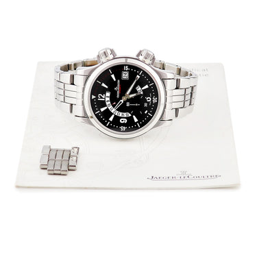 腕時計 ジャガールクルト JAEGER LECOULTRE マスターコンプレッサー デュアルマティーク Q1738470 146.8.02 自動巻き メンズ ブラック デイト