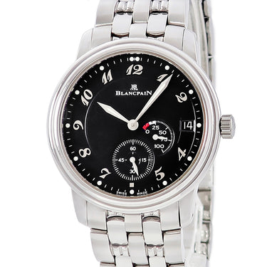腕時計 ブランパン BLANCPAIN ニュークラシック パワーリザーブ 1106-1130-11 手巻き メンズ ブラック アラビア デイト