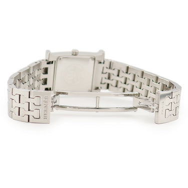 腕時計 エルメス HERMES Hウォッチ PM HH1.230 クオーツ レディース 純正ダイヤ ホワイト シェル H型ブレス スクエア