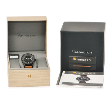 腕時計 ハミルトン HAMILTON カーキ アビエーション コンバーター H76625530 自動巻き メンズ 新品同様 ブラックPVD 回転ベゼル