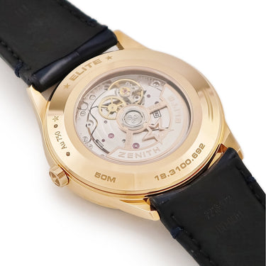 腕時計 ゼニス ZENITH エリート ムーンフェイズ 18.3100.692/01.C922 自動巻き メンズ 新品同様 K18RG無垢 バー ギョウシェ