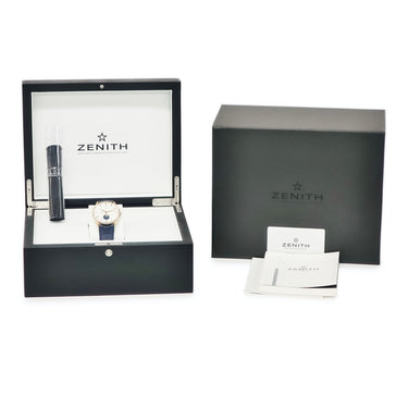 腕時計 ゼニス ZENITH エリート ムーンフェイズ 18.3100.692/01.C922 自動巻き メンズ 新品同様 K18RG無垢 バー ギョウシェ