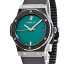 腕時計 ウブロ HUBLOT クラシックフュージョン ヨシダスペシャル 511.CM.5270.RX.MYOS 自動巻き メンズ 新品同様 純正ダイヤ 緑 限定