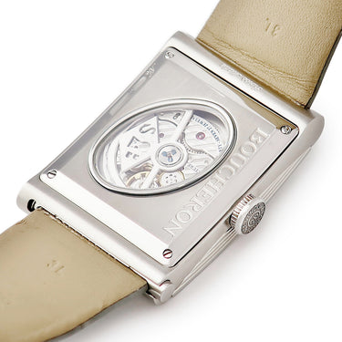 腕時計 ブシュロン BOUCHERON リフレ XL WA009213 自動巻き メンズ 純正ダイヤ デイト 角型 バー ローマン シルバー