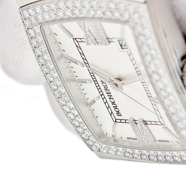 腕時計 ブシュロン BOUCHERON リフレ XL WA009213 自動巻き メンズ 純正ダイヤ デイト 角型 バー ローマン シルバー