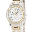 腕時計 エルメス HERMES クリッパー パワーリザーブ CL5.720 自動巻き メンズ GMT デュアルタイム デイト ホワイト アラビア