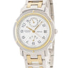 腕時計 エルメス HERMES クリッパー パワーリザーブ CL5.720 自動巻き メンズ GMT デュアルタイム デイト ホワイト アラビア