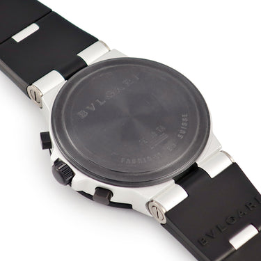 腕時計 ブルガリ BVLGARI アルミニウム クロノグラフ AC38TA 自動巻き メンズ オレンジ ブラック デイト スモールセコンド