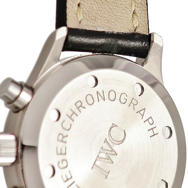 腕時計 IWC IWC シャフハウゼン フリーガー クロノグラフ IW374101 クオーツ メンズ ブラック パイロットウォッチ トリチウム