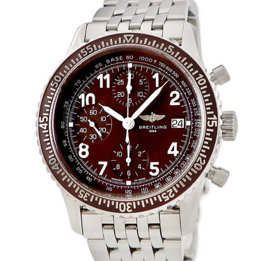 腕時計 ブライトリング BREITLING アヴィアスター A13024 自動巻き メンズ ブラウン デイト クロノグラフ スモールセコンド